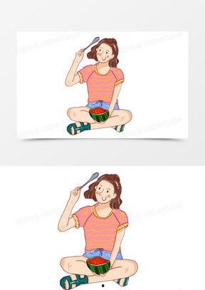 吃瓜女孩卡通,揭秘卡通世界的甜蜜诱惑